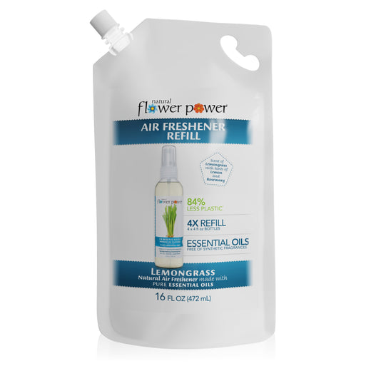 Lemongrass Air Freshener refill pouch — 16 fl oz front view showing label.