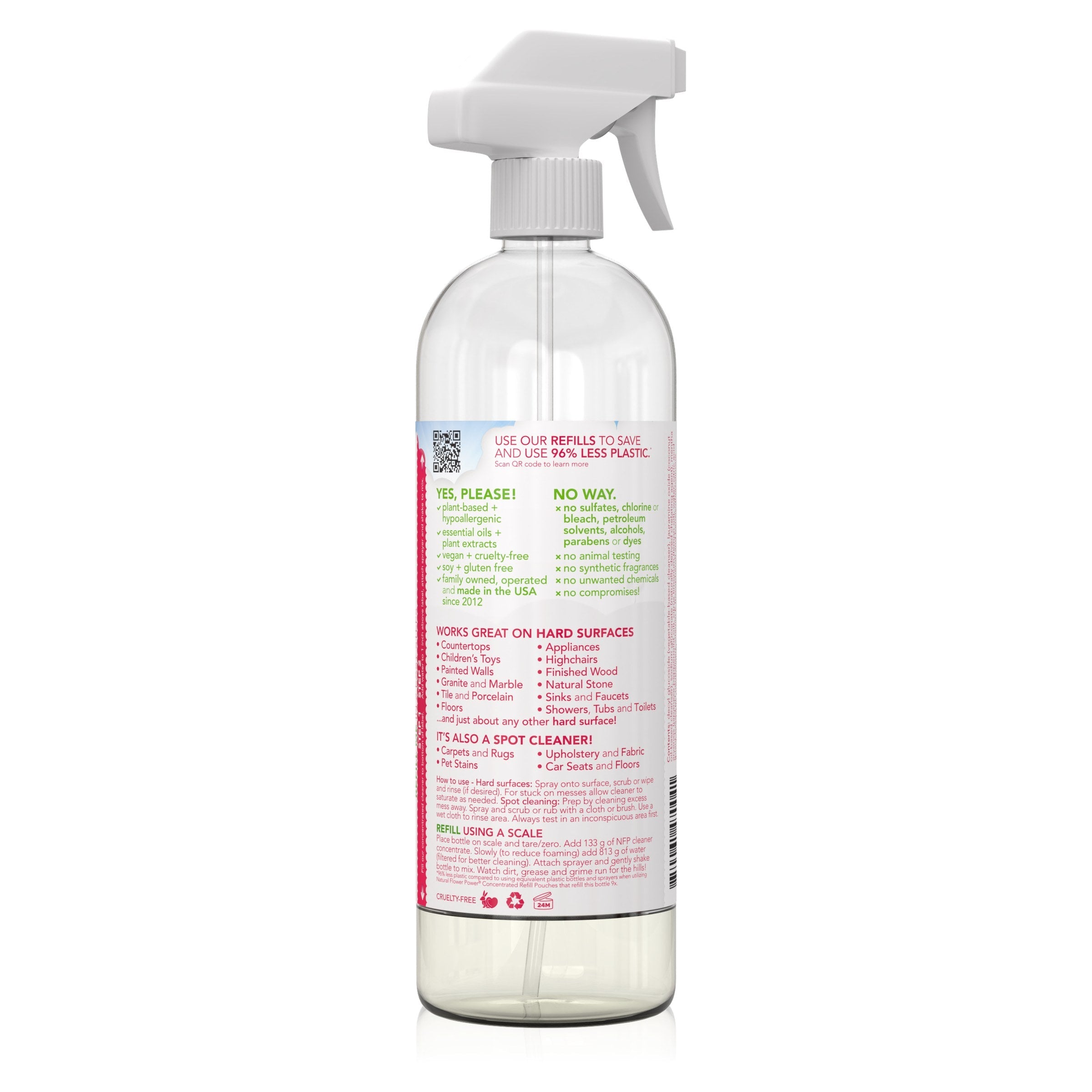 Pepermint Cleaner Peppermint & Lemon All-Purpose Cleaner + 7X Refill Bundle | Natural ...